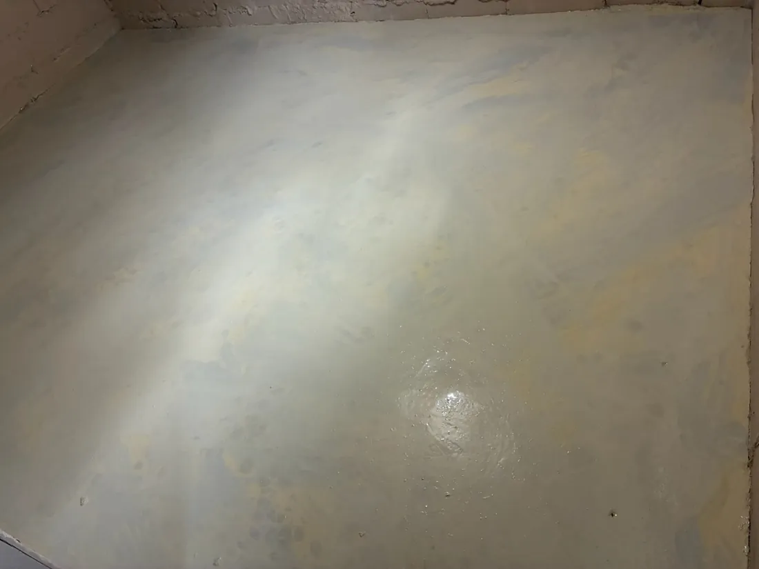 Custom metallic epoxy floor finish in Omaha