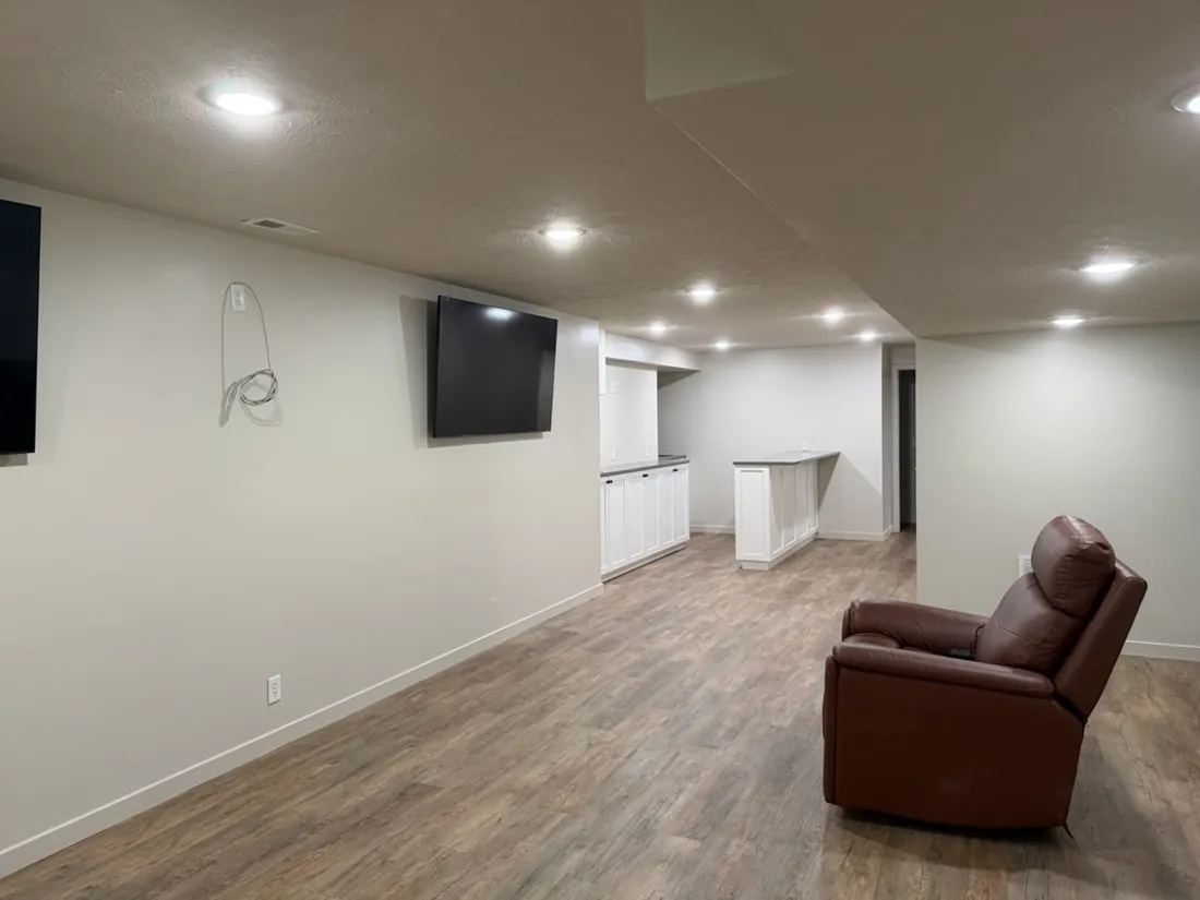 Basement before the repaint