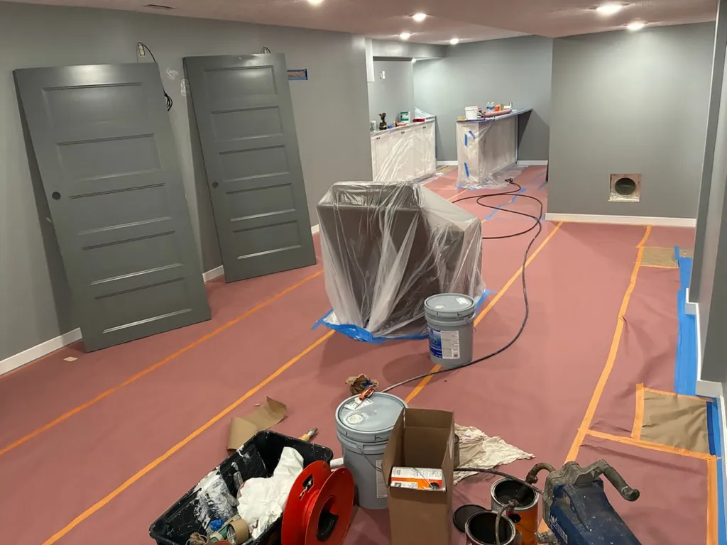 Freshly painted interior doors & trim